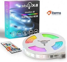B. K. Licht - USB LED Streifen 5m Mit Musik Sensor, Fernbedienung Weiß 5 M, M