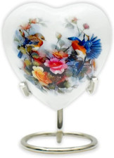 Birds  Floral Theme Cremation Urn  Human Ashes Adult Memorial Urn, Burial, Fun
