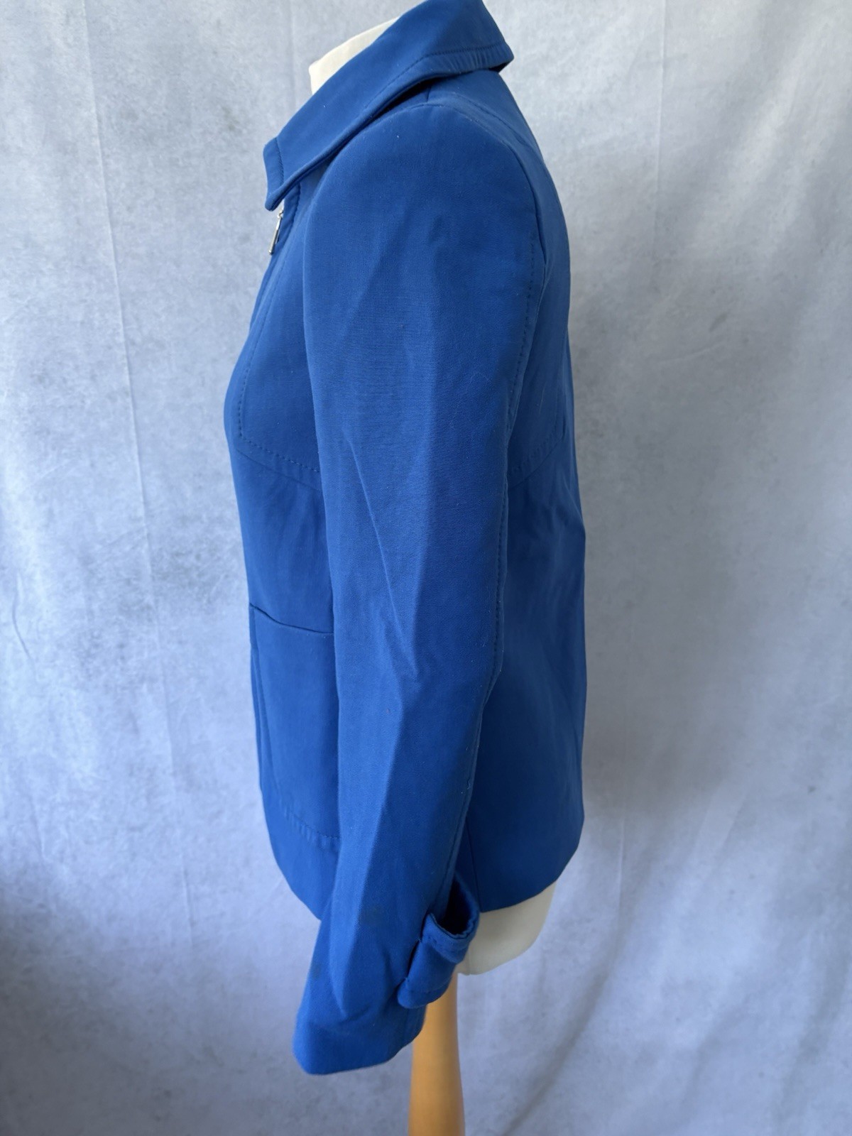 Zara Women Blue Jacket Size XS Long Sleeve Collar Zip Up Women’s  thumbnail 6