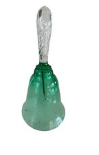 Vintage Bohemia Mint Green Glass Bell
