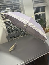 Vintage Gloria Vanderbilt Swan Head Handle Umbrella Lavender  White
