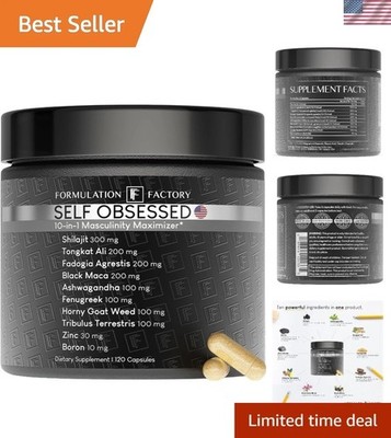 Self Obsessed Testosterone Support: 10-in-1 Vitality Complex, 120 Capsules