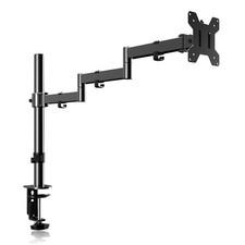 Single Long Monitor Stand, 13 to 32 inch Computer Monitor Desk Mount, Extra L...