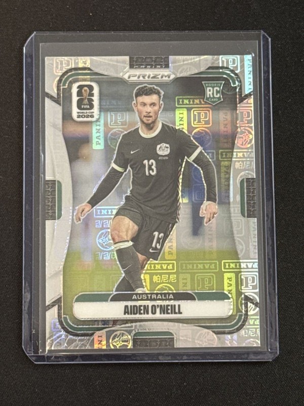 Aiden O'Neill 2026 Panini Prizm World Cup #139 Rookie Panini Logo Prizm 53/61