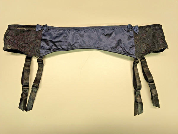 Strumpfhalter / Strumpfgürtel / Strapse in schwarz und dunkelblau Gr. XL