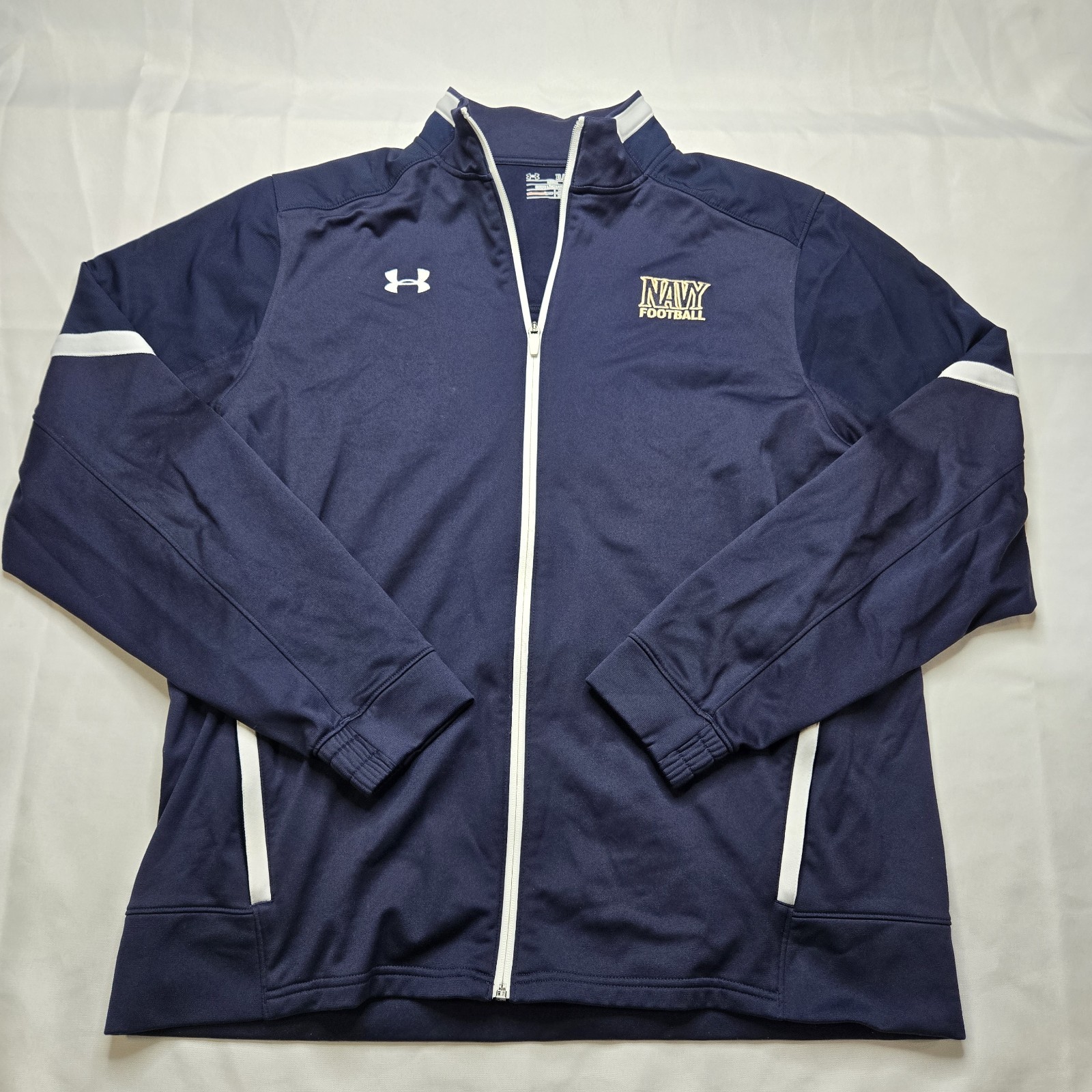 Under Armour US Navy Football Naval Full Zip Jacket Men’s XL NCAA Military Bowl