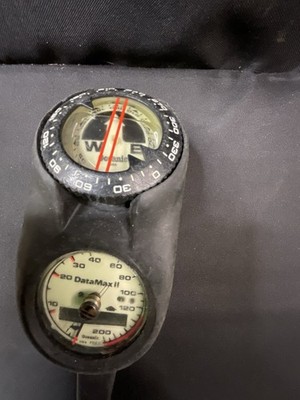 Oceanic DataMax II Dive Computer Console Gauge Scuba w Hose Untested Vintage
