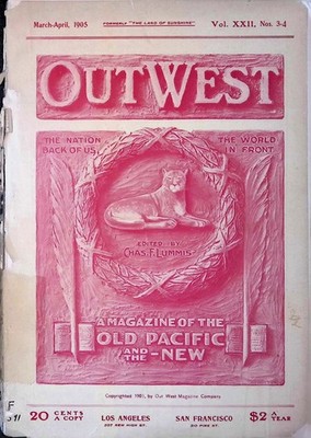 1905 Out West Magazine Charles Lummis Los Angeles Pacific Region Auto Ads