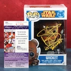 Warwick Davis Wicket Signed Funko Pop Vinyl Star Wars 26 JSA COA 2016 Protector