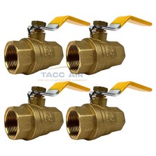 4 PC 3/4" NPT Brass Ball Valve Full Port Shut-Off Valve CSA Approved 600psi WOG