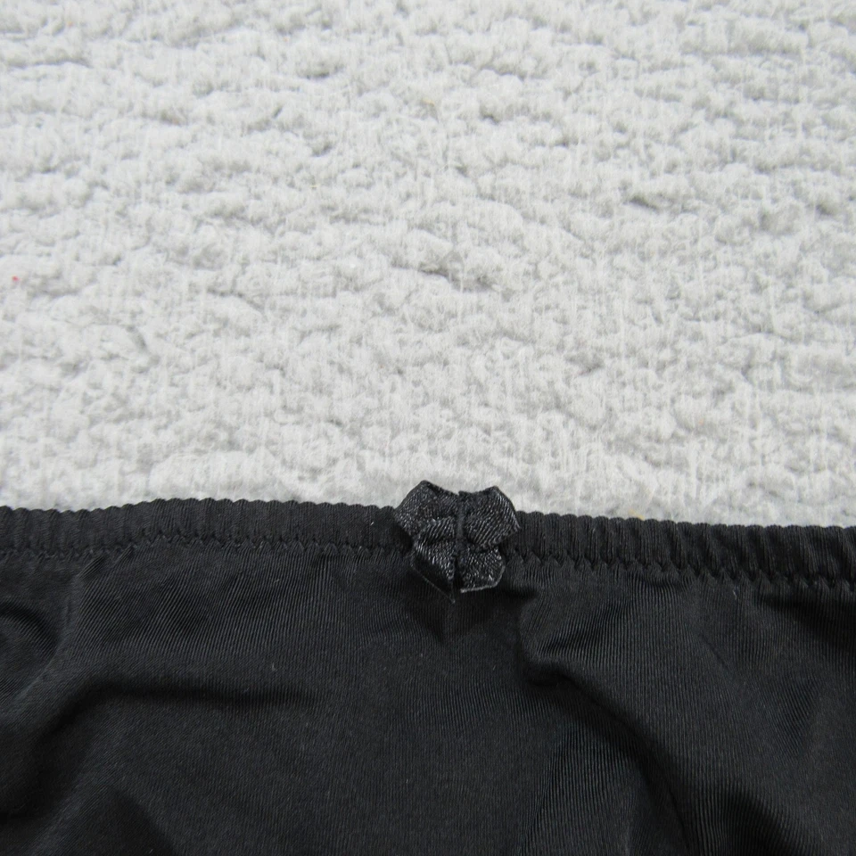 Le Mystere Rouge Francesca Black Lace Thong Panties Underwear Med - Image 2 of 4