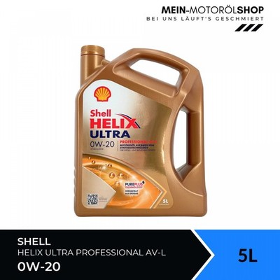 Shell Helix Ultra Professional AV-L 0W-20 VW 509 00 508 00 Porsche C20 5 Liter