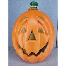 Vintage Halloween Jack o Lantern Light Up Blow Mold Large Pumpkin 24 Made USA