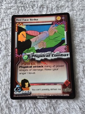 DBZ Dragon Ball Z FOIL Red Face Strike 33 CCG Unlimited Cell Saga MP Score