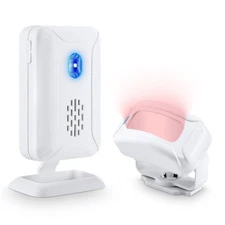 Battery Motion Sensor Door Chime Wireless 918Ft Range 36 Tunes 5 Modes