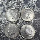 Four (4) 40% Kennedy Half Dollar 1965, 1966,, 1968D, 1969 AU-BU -KH211