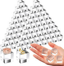 100 Pcs 1 X 1 X 1 Inch Acrylic Blocks, Clear Square Acrylic Cube