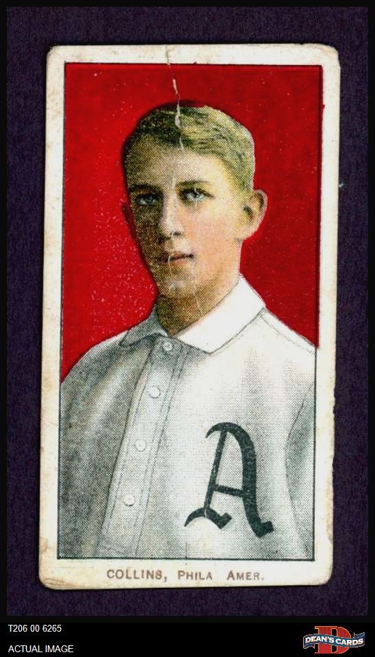 1909 T206 Eddie Collins Philadelphia Athletics HOF 1.5 - FAIR