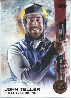 2014 Topps US Olympic BRONZE MEDAL JOHN TELLER Freestyle Skiing Ice Snow Winter