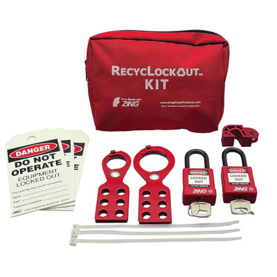 Green Safety Products 7119 Recyclockout Lockout Tagout Kit, 11 Component, Genera