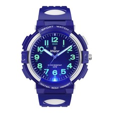 Kids Watch Analog with 7 Colorful Night Lights Boys Girls Waterproof Soft Str...