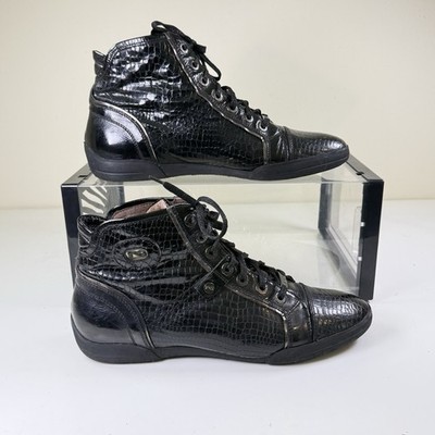 Nero Giardini Damen Stiefeletten Schwarz Leder Schlangenhaut UK 7 EU 40 US 9