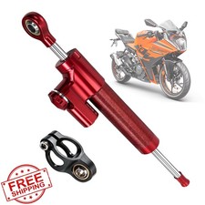 BICMDO 10" Motorcycle Steering Damper Stabilizer Red