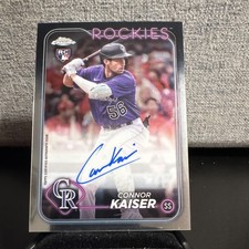 Topps Connor Kaiser Rockies 2024 Chrome Rookie Autograph #RA-CK Baseball Card