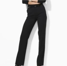 Lauren Ralph Lauren Dress Pants Women Black Sanderson Wide Leg Sz 16 NWOT
