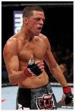 Nate Diaz Legendary Fighter Poster Bedroom Sports Wall Art 24x36 Unframed