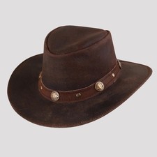 Men and Women Hat Genuine Calf Suede Leather HAT Western Cowboy Hat