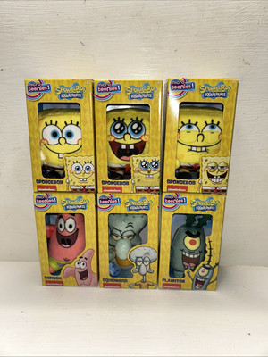 SpongeBob Micro Teenies Plush Set Of 6 Patrick,Plankton,Squidward, spongebob X3￼