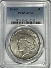 1928 S PEACE DOLLAR PCGS AU 50
