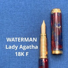 [Masterpiece] Waterman Lady Agatha Fountain Pen 18K F Ruby Blue