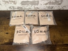 NWT Lot of 5 Soma Intimates High Waist Brief Panty - Size Small - Pale Sand