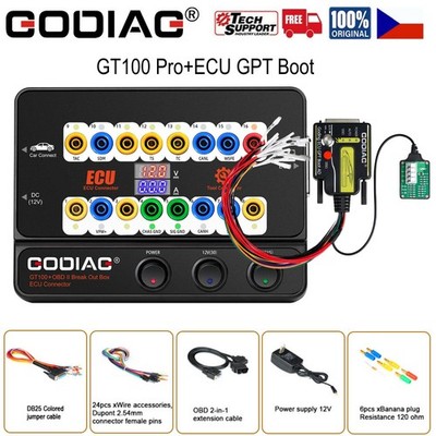 GODIAG GT100 PRO OBDII Break Out Box E-CU Bench Connector &E.CU GPT Boot Adapter