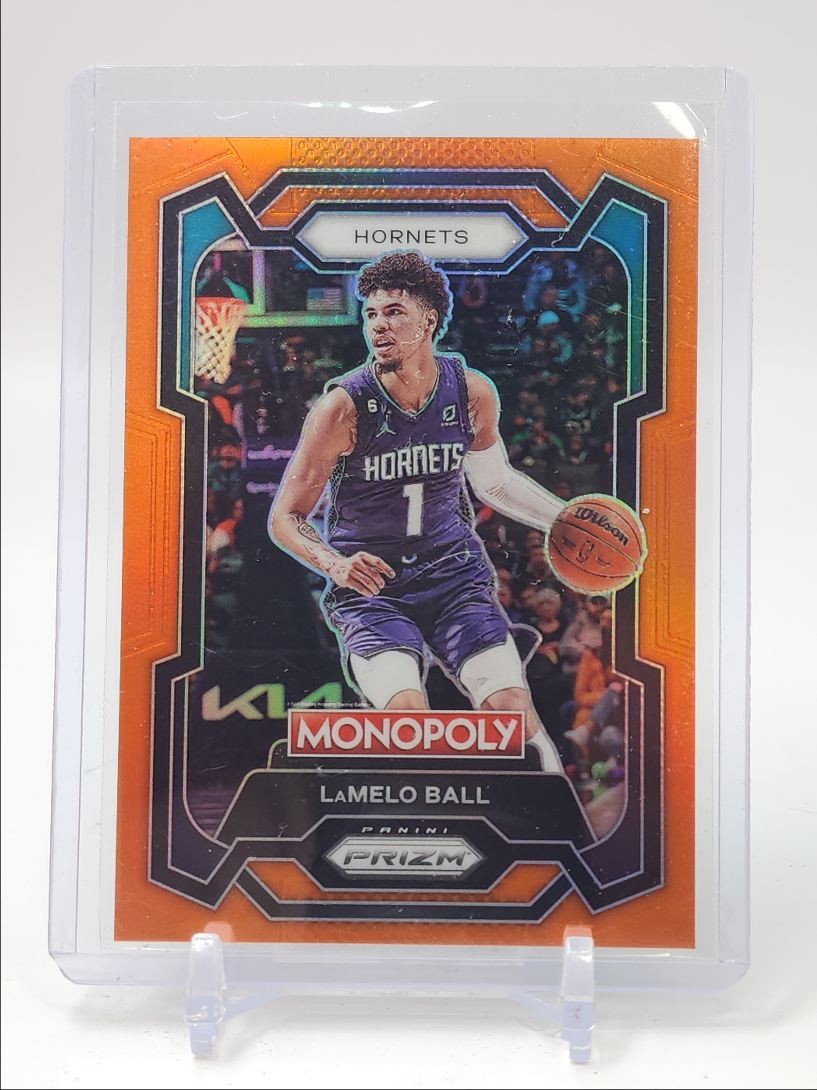 LAMELO BALL 2023-24 PANINI PRIZM MONOPOLY ORANGE HORNETS #13 /124 Q3236
