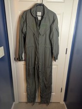 Military Air Force Flyers Coveralls Summer Green 40 R Top Gun Grunge CWU-27/P