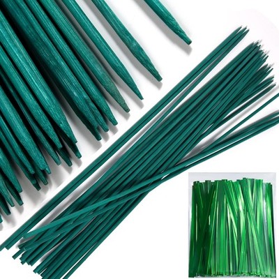 50 PCS 18  Wood Plant Stakes Garden Tomato Sticks Plant Stakes & Supports for