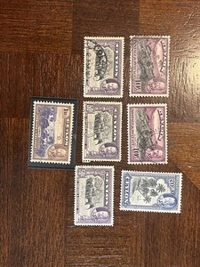 Ceylon 1935 King George V Pictorials Scott 268 270 273 274 Lot 7 Stamps Used VF