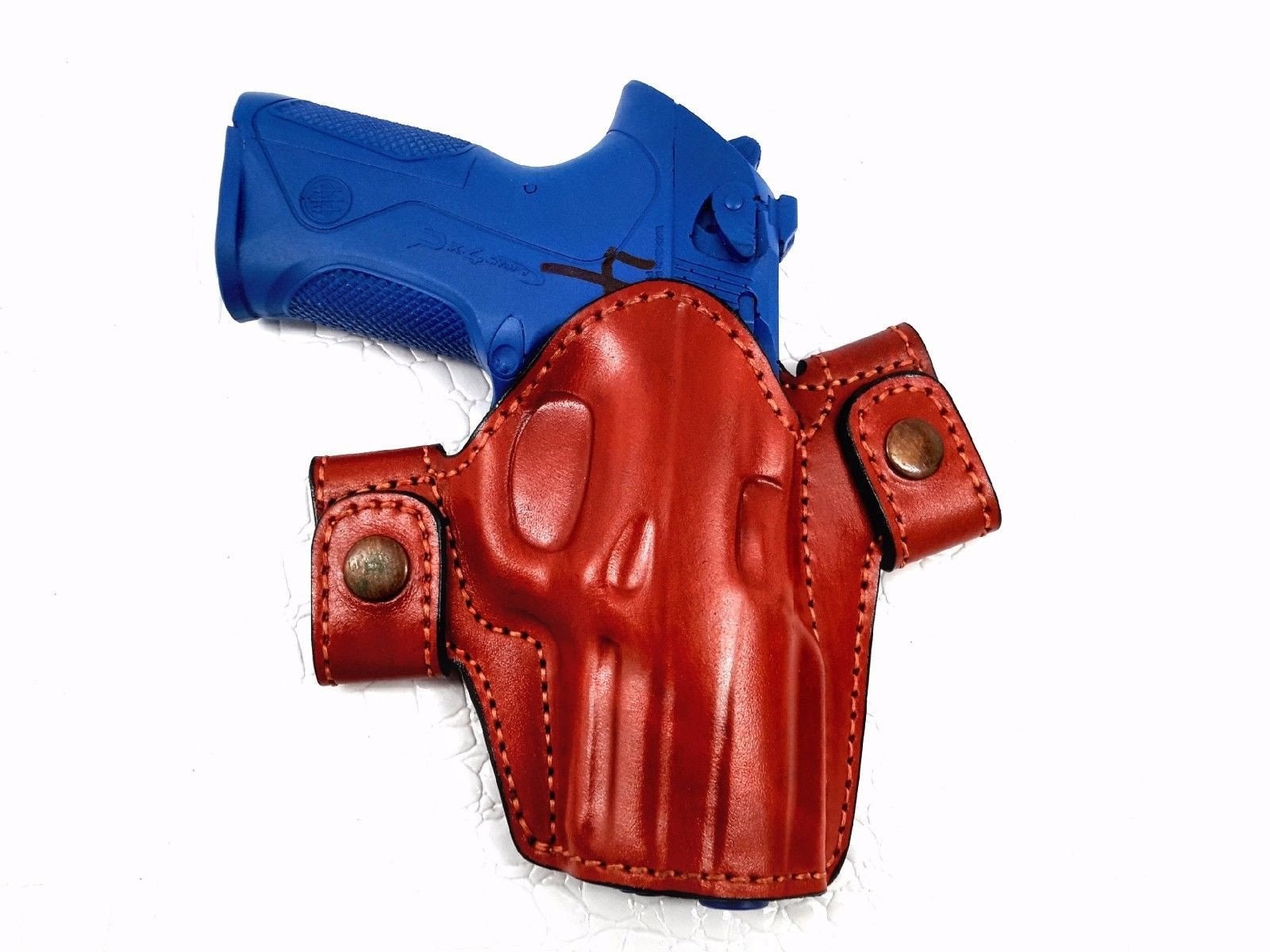 Leather OWB Holster – Open Top, Snap-On Retention, Right-Handed Fits Glock48