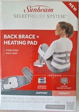 Sunbeam Back Brace  Heating Pad Select Relief System Back Therapy Bundle