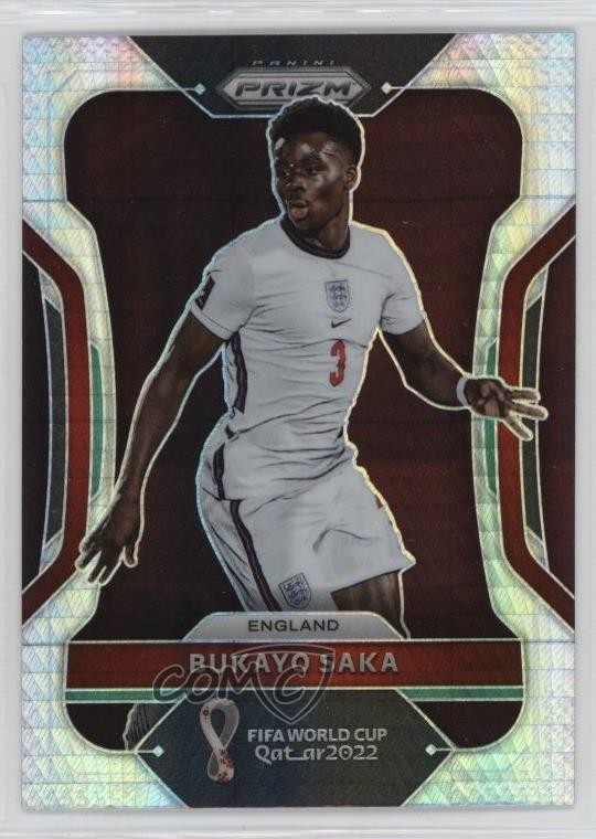 2022 Panini Prizm World Cup Qatar Hyper Prizm Bukayo Saka #84 05is