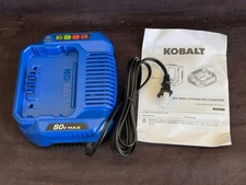 Kobalt 80V Max Battery Power Tool Charger KRC 0280-06 Blue.NEW OPEN BOX. D  0051