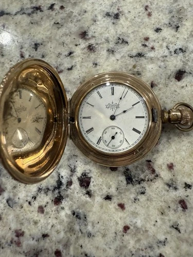 Antique 1893 Elgin Full Hunter Gold Fill 11J Pocket Watch