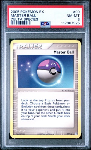 Master Ball graded PSA 8 for sale on eBay