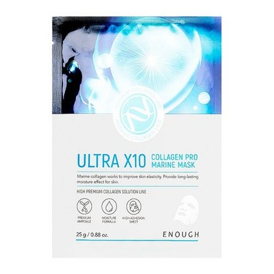 Enough Ultra X10 Collagen Pro Marine Maske - 10 Stück