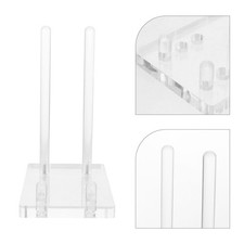 Transparent Acrylic Plate Display Stand Reusable Clear Home Table Holder