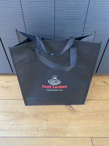 Foot Locker Large Black Logo Gift Carry Reusable Shopping Bag Polypropylene - Picture 2 of 10