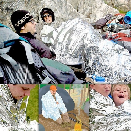 5er-Pack • Notfall Solardecke Überleben Sicherheit Isolierung Mylar Wärme - Bild 15 von 24